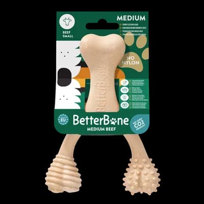 Thumbnail 400x400 for Juguete dental para perro BetterBone talla Small sabor buey y dureza media para una higiene bucal natural.